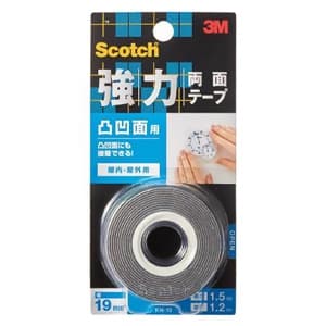 スリーエムジャパン 【生産完了品】《スコッチ》 強力両面テープ 凸凹面用 19mm×1.5m グレー 《スコッチ》 強力両面テープ 凸凹面用 19mm×1.5m グレー KH-19 画像2