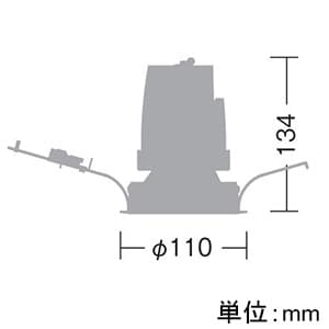 DAIKO 【生産完了品】ダウンライト 白熱灯100W相当 LZ1C 温調タイプ 埋込穴φ100mm 配光角50° 別置電源付 電球色タイプ ホワイト ダウンライト 白熱灯100W相当 LZ1C 温調タイプ 埋込穴φ100mm 配光角50° 別置電源付 電球色タイプ ホワイト LZD-91827FW 画像2