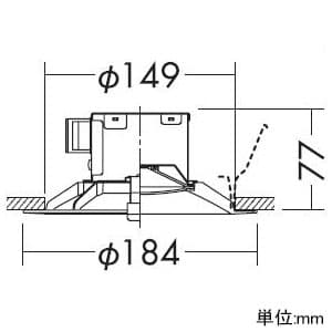 DAIKO LEDベースダウンライト COBタイプ 高気密SB形 非調光タイプ 電球色 白熱灯100Wタイプ 防滴形 埋込穴φ150 ホワイト LEDベースダウンライト COBタイプ 高気密SB形 非調光タイプ 電球色 白熱灯100Wタイプ 防滴形 埋込穴φ150 ホワイト DDL-5109YW 画像2