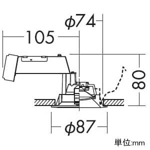 DAIKO 【生産完了品】LEDベースダウンライト 小径タイプ COBタイプ 高気密SB形 調光タイプ 昼白色 白熱灯100Wタイプ 防滴形 埋込穴φ75 LEDベースダウンライト 小径タイプ COBタイプ 高気密SB形 調光タイプ 昼白色 白熱灯100Wタイプ 防滴形 埋込穴φ75 DDL-4790WW 画像2