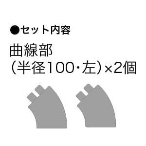 ジェフコム 【生産完了品】スネークモール 曲線部(半径100・左) 幅96mmタイプ 2個入 スネークモール 曲線部(半径100・左) 幅96mmタイプ 2個入 SNM-1010-100LMBK 画像2