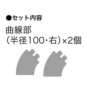 ジェフコム 【生産完了品】スネークモール 曲線部(半径100・右) 幅75mmタイプ 2個入 スネークモール 曲線部(半径100・右) 幅75mmタイプ 2個入 SNM-0807-100RSBK 画像2