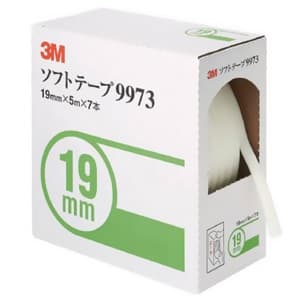 3M ソフトテープ 19mm×5m ホワイト 7巻入 9973