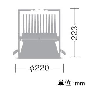 DAIKO 【生産完了品】LEDダウンライト LZ6 モジュールタイプ CDM-TP150W相当 埋込穴φ200mm 配光角40° 制御レンズ付 電源別売 電球色タイプ ホワイト LEDダウンライト LZ6 モジュールタイプ CDM-TP150W相当 埋込穴φ200mm 配光角40° 制御レンズ付 電源別売 電球色タイプ ホワイト LZD-60759YW 画像2