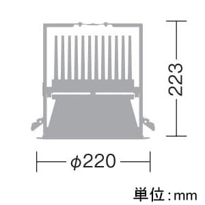 DAIKO 【生産完了品】LEDダウンライト LZ5 モジュールタイプ CDM-TP70W相当 埋込穴φ200mm 配光角40° 制御レンズ付 電源別売 電球色タイプ ホワイト LEDダウンライト LZ5 モジュールタイプ CDM-TP70W相当 埋込穴φ200mm 配光角40° 制御レンズ付 電源別売 電球色タイプ ホワイト LZD-60757YW 画像2