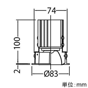 山田照明 【生産完了品】LED一体型ダウンライト ベースタイプ FHT24W相当 電球色 Ra83 配光角度47° 天井切込穴φ75mm 鏡面コーンタイプ 電源別売 LED一体型ダウンライト ベースタイプ FHT24W相当 電球色 Ra83 配光角度47° 天井切込穴φ75mm 鏡面コーンタイプ 電源別売 DD-3180-LL 画像2