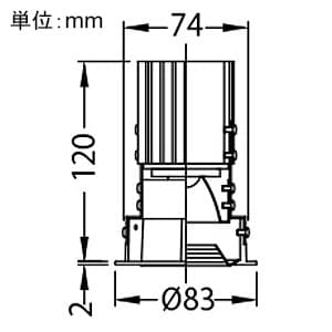 山田照明 【生産完了品】LED一体型ダウンライト ベースタイプ FHT24W相当 電球色 Ra97 配光角度41° 天井切込穴φ75mm 白バッフルタイプ 電源別売 LED一体型ダウンライト ベースタイプ FHT24W相当 電球色 Ra97 配光角度41° 天井切込穴φ75mm 白バッフルタイプ 電源別売 DD-3415-LL 画像2