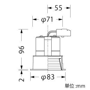 山田照明 【生産完了品】LED一体型ダウンライト ベースタイプ 調光対応 ダイクロミラーハロゲン50W相当 電球色 配光角度27° 天井切込穴φ75mm 白バッフルタイプ LED一体型ダウンライト ベースタイプ 調光対応 ダイクロミラーハロゲン50W相当 電球色 配光角度27° 天井切込穴φ75mm 白バッフルタイプ DD-3364-LL 画像2