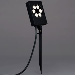 山田照明 LED一体型薄型スポットライト 防雨型 スパイク式 非調光 ダイクロハロゲン50W相当 電球色 配光角度37° キャブタイヤケーブル5.0mプラグ付 AD-2653-L