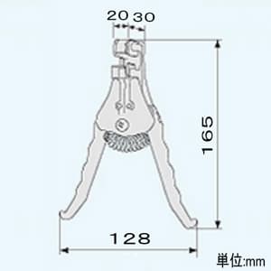 エンジニア 【生産完了品】ワイヤーストリッパー 太線用 全長165mm ストリップゲージ・バネ付 ワイヤーストリッパー 太線用 全長165mm ストリップゲージ・バネ付 PA-12 画像3