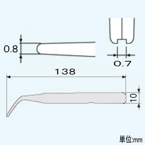 エンジニア 【生産完了品】SMD逆作用ピンセット コの字型タイプ 非磁性タイプ 全長138mm SMD逆作用ピンセット コの字型タイプ 非磁性タイプ 全長138mm PT-28 画像3