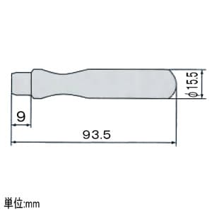 エンジニア エコノミーグリップ 対辺6.35mm用 特殊ネジ用ドライバービット専用 グリップ径φ15.5mm エコノミーグリップ 対辺6.35mm用 特殊ネジ用ドライバービット専用 グリップ径φ15.5mm DR-80 画像2