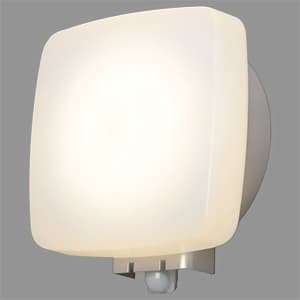 アイリスオーヤマ LEDポーチ灯 角型 白熱灯60形相当 電球色 防雨型 垂直面専用 人感センサー付 IRBR5L-SQPLS-MSBS