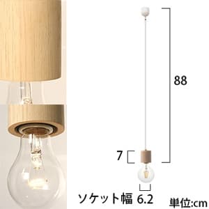 ディクラッセ LEDペンダントライト 《LED Nude》 白熱電球60W相当 LEDフィラメント電球 E26口金 LEDペンダントライト 《LED Nude》 白熱電球60W相当 LEDフィラメント電球 E26口金 LP3095NA 画像2