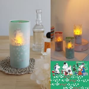 ディクラッセ 【生産完了品】LEDキャンドル 《Cuore moomin LED candle》 電池式 ブロウスイッチ付 グリーン LEDキャンドル 《Cuore moomin LED candle》 電池式 ブロウスイッチ付 グリーン LA5386GR 画像2