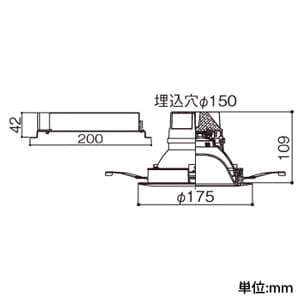 パナソニック 【生産完了品】LEDダウンライト マルミナ M形 非調光タイプ FDL27形器具相当 昼白色 拡散タイプ 埋込穴φ150mm LEDダウンライト マルミナ M形 非調光タイプ FDL27形器具相当 昼白色 拡散タイプ 埋込穴φ150mm XNDN1068PNLE9 画像2