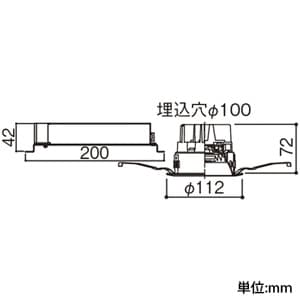 パナソニック 【生産完了品】LEDダウンライト M形 プレーン(一般タイプ) 非調光タイプ 水銀灯100形器具相当 電球色 浅型 拡散タイプ 埋込穴φ100mm LEDダウンライト M形 プレーン(一般タイプ) 非調光タイプ 水銀灯100形器具相当 電球色 浅型 拡散タイプ 埋込穴φ100mm XNDN2538WLKLE9 画像2