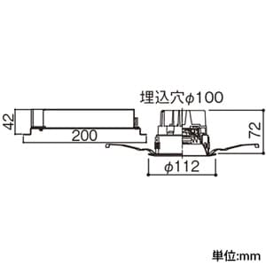 パナソニック 【生産完了品】LEDダウンライト M形 プレーン(一般タイプ) 非調光タイプ FHT42形器具相当 白色 浅型 拡散タイプ 埋込穴φ100mm LEDダウンライト M形 プレーン(一般タイプ) 非調光タイプ FHT42形器具相当 白色 浅型 拡散タイプ 埋込穴φ100mm XNDN2038WWKLE9 画像2