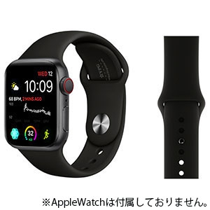 VPG 【生産完了品】シリコンAppleWatchバンド 38-40mm用 ブラック AW-SI01BK