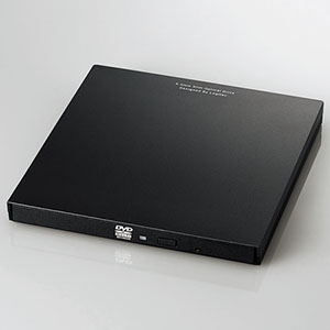 ELECOM 【生産完了品】Type-C搭載ポータブルDVDドライブ USB3.0対応 書込ソフト付 ブラック LDR-PVA8UCLBK