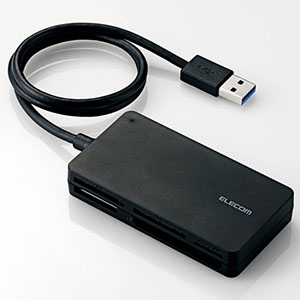 ELECOM 【生産完了品】USB3.0高速メモリカードリーダ 5スロット 58メディア対応 Windows対応ソフトウェア付 USB3.0高速メモリカードリーダ 5スロット 58メディア対応 Windows対応ソフトウェア付 MR3-A014SBK