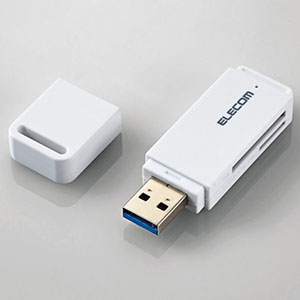ELECOM USB3.0高速メモリカードリーダ 2スロット 34メディア対応 ホワイト MR3-D011WH