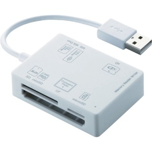 ELECOM USB2.0メモリリーダライダ 5スロット 58メディア対応 ホワイト USB2.0メモリリーダライダ 5スロット 58メディア対応 ホワイト MR-A012WH