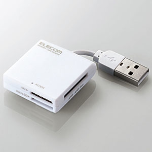 ELECOM コネクタ固定機能付USB2.0メモリリーダライタ 4スロット 48メディア対応 ホワイト コネクタ固定機能付USB2.0メモリリーダライタ 4スロット 48メディア対応 ホワイト MR-K009WH