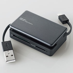 ELECOM タブレット・スマホ・PC対応USB2.0メモリリーダライタ 3スロット 36メディア対応 タブレット・スマホ・PC対応USB2.0メモリリーダライタ 3スロット 36メディア対応 MRS-MB07BK
