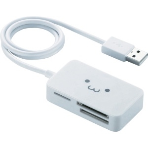 ELECOM USB2.0小型メモリリーダライタ 4スロット 54メディア対応 ホワイト USB2.0小型メモリリーダライタ 4スロット 54メディア対応 ホワイト MR-A39NWHF1