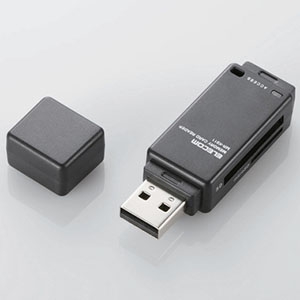 ELECOM 【生産完了品】USB2.0メモリリーダライタ 2スロット 34メディア対応 ブラック USB2.0メモリリーダライタ 2スロット 34メディア対応 ブラック MR-K011BK