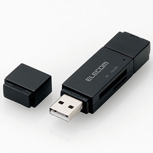 ELECOM スマホ・タブレット用USB2.0メモリリーダライタ 2スロット 34メディア対応 スマホ・タブレット用USB2.0メモリリーダライタ 2スロット 34メディア対応 MRS-MBD09BK