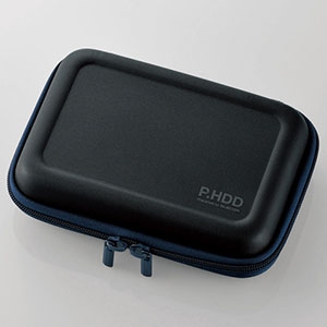 ELECOM ポータブルHDDケース セミハードタイプ Lサイズ HDC-SH002BK