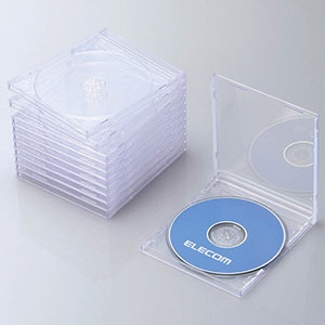 ELECOM Blu-ray・DVD・CDケース 1枚収納 10枚セット クリア Blu-ray・DVD・CDケース 1枚収納 10枚セット クリア CCD-JSCN10CR