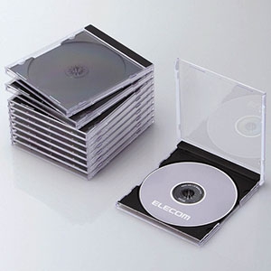 ELECOM Blu-ray・DVD・CDケース 1枚収納 10枚セット ブラック Blu-ray・DVD・CDケース 1枚収納 10枚セット ブラック CCD-JSCN10BK