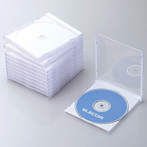 ELECOM Blu-ray・DVD・CDケース 1枚収納 10枚セット ホワイト Blu-ray・DVD・CDケース 1枚収納 10枚セット ホワイト CCD-JSCN10WH