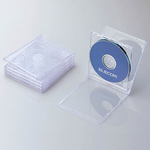 ELECOM Blu-ray・DVD・CDケース 2枚収納 5枚セット クリア Blu-ray・DVD・CDケース 2枚収納 5枚セット クリア CCD-JSCNW5CR