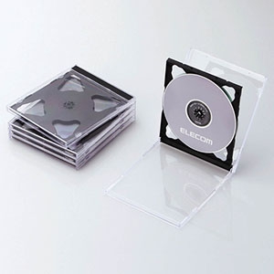 ELECOM Blu-ray・DVD・CDケース 2枚収納 5枚セット クリアブラック Blu-ray・DVD・CDケース 2枚収納 5枚セット クリアブラック CCD-JSCNW5BK