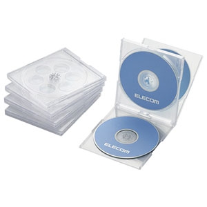 ELECOM Blu-ray・DVD・CDケース 4枚収納 5枚セット クリア Blu-ray・DVD・CDケース 4枚収納 5枚セット クリア CCD-JSCNQ5CR