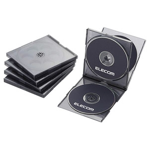 ELECOM Blu-ray・DVD・CDケース 4枚収納 5枚セット クリアブラック Blu-ray・DVD・CDケース 4枚収納 5枚セット クリアブラック CCD-JSCNQ5CBK