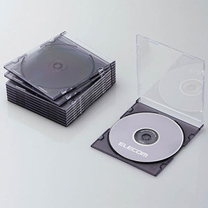 ELECOM Blu-ray・DVD・CDケース スリムタイプ 1枚収納 10枚セット クリアブラック Blu-ray・DVD・CDケース スリムタイプ 1枚収納 10枚セット クリアブラック CCD-JSCS10CBK