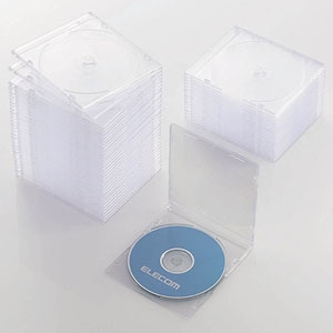 ELECOM Blu-ray・DVD・CDケース スリムタイプ 1枚収納 50枚セット クリア Blu-ray・DVD・CDケース スリムタイプ 1枚収納 50枚セット クリア CCD-JSCS50CR