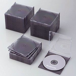 ELECOM Blu-ray・DVD・CDケース スリムタイプ 1枚収納 50枚セット クリアブラック Blu-ray・DVD・CDケース スリムタイプ 1枚収納 50枚セット クリアブラック CCD-JSCS50CBK