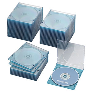 ELECOM Blu-ray・DVD・CDケース スリムタイプ 1枚収納 50枚セット クリアブルー Blu-ray・DVD・CDケース スリムタイプ 1枚収納 50枚セット クリアブルー CCD-JSCS50CBU