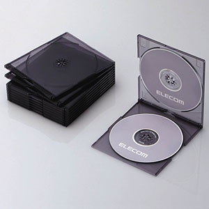 ELECOM Blu-ray・DVD・CDケース スリムタイプ 2枚収納 10枚セット クリアブラック Blu-ray・DVD・CDケース スリムタイプ 2枚収納 10枚セット クリアブラック CCD-JSCSW10CBK
