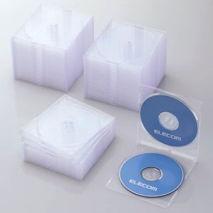 ELECOM Blu-ray・DVD・CDケース スリムタイプ 2枚収納 50枚セット クリア Blu-ray・DVD・CDケース スリムタイプ 2枚収納 50枚セット クリア CCD-JSCSW50CR