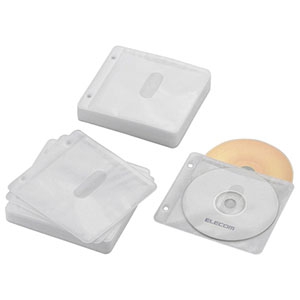 ELECOM Blu-ray・CD・DVD不織布ケース 2穴付 2枚収納 60枚セット ホワイト Blu-ray・CD・DVD不織布ケース 2穴付 2枚収納 60枚セット ホワイト CCD-NBWB120WH