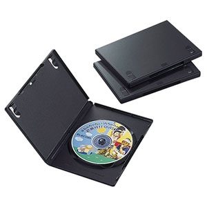 ELECOM DVDトールケース 1枚収納 3枚セット ブラック CCD-DVD01BK