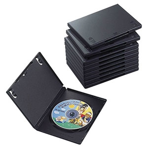 ELECOM DVDトールケース 1枚収納 10枚セット ブラック CCD-DVD03BK