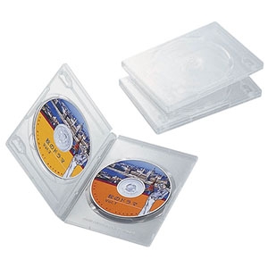 ELECOM DVDトールケース 2枚収納 3枚セット クリア CCD-DVD04CR